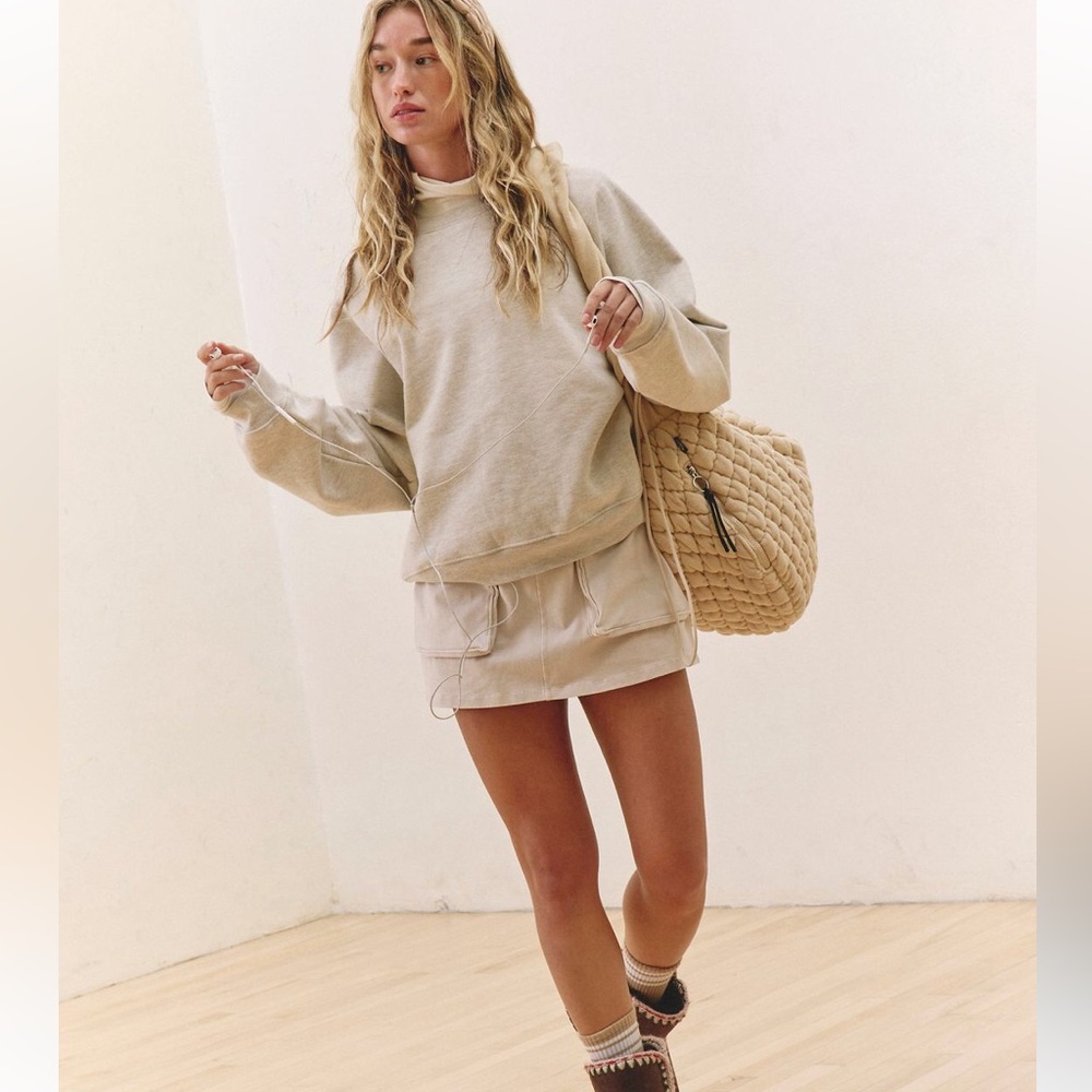 Free People movement for the win sweatshirt sweater oatmeal cream Heather